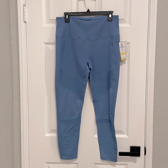 🆕 Zella Moto ribbed high waist ankle leggings Sz Large B9 - Picture 3 of 8